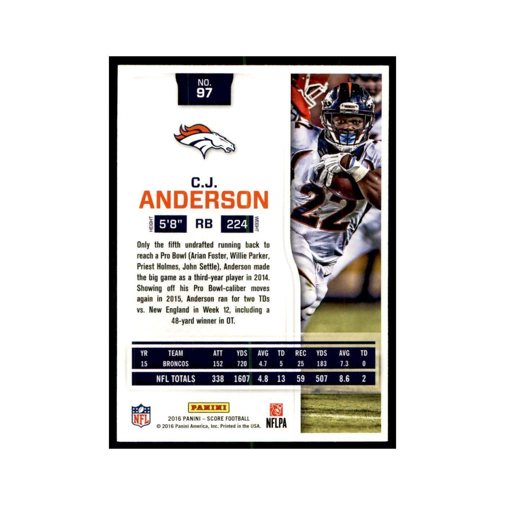 C.J. Anderson 2016 Score #97 Baseball Cards Football Card NM