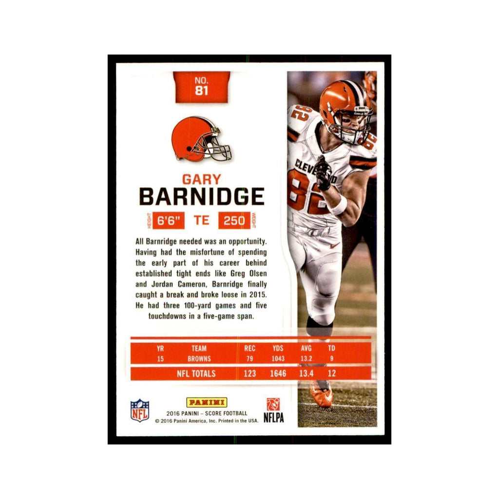 Gary Barnidge 2016 Score #81 Baseball Cards Football Card NM