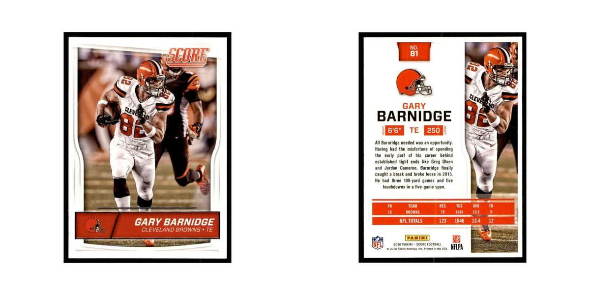 Gary Barnidge 2016 Score #81 Baseball Cards Football Card NM