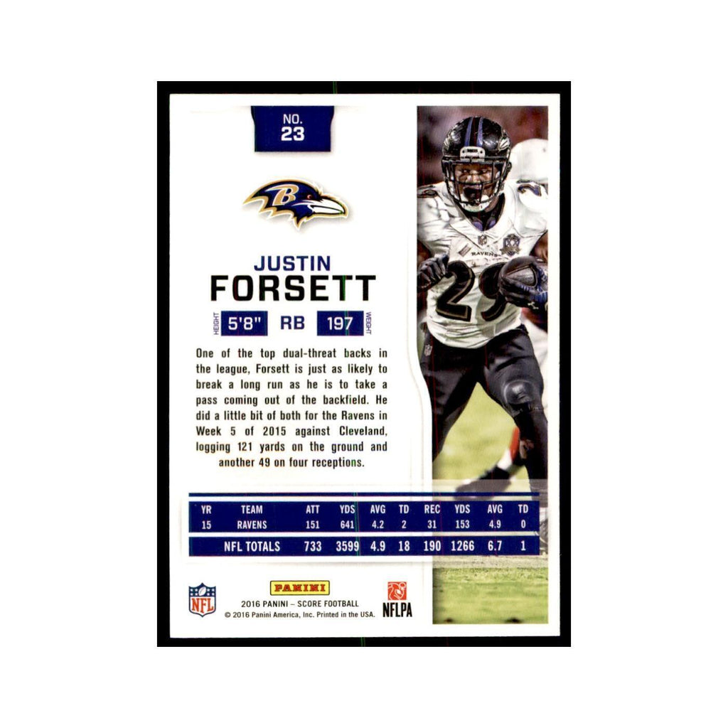 Justin Forsett 2016 Score #23 Baseball Cards Football Card NM