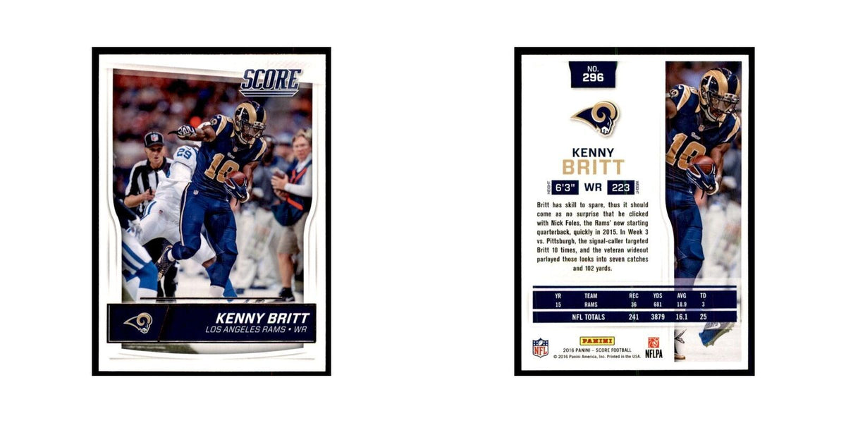 Kenny Britt 2016 Score #296 Baseball Cards Football Card NM
