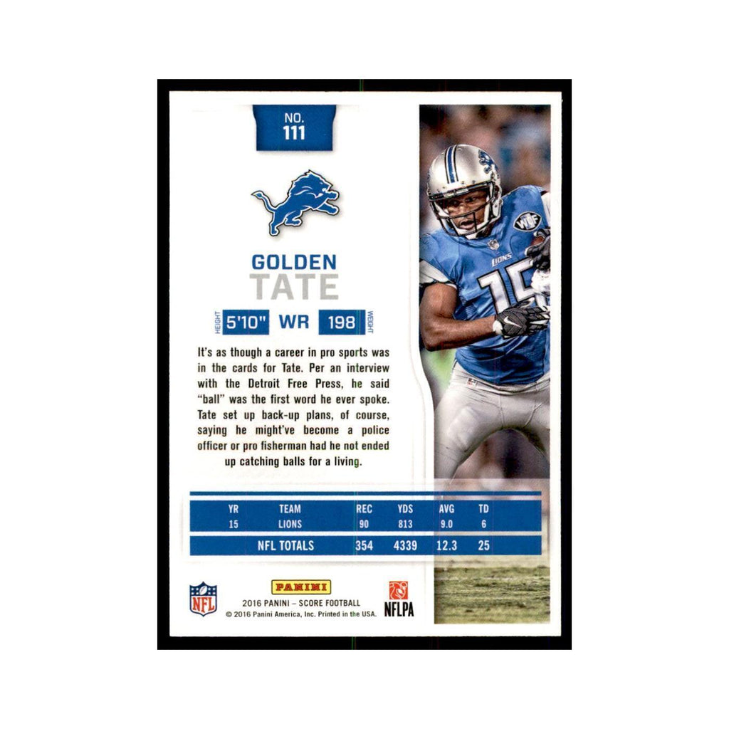 Golden Tate 2016 Score #111 Baseball Cards Football Card NM