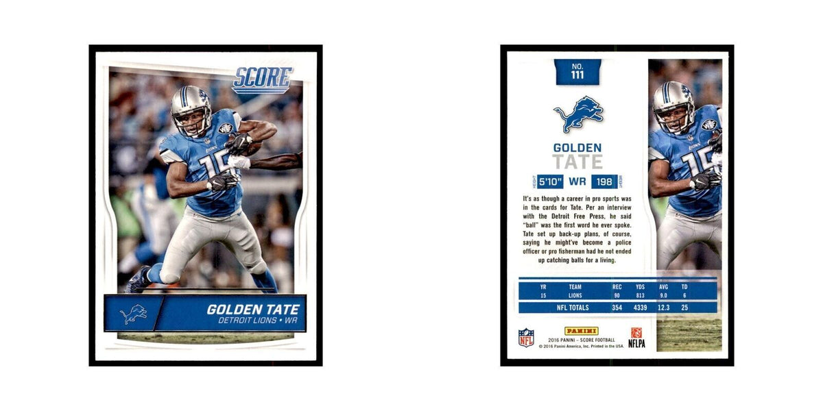 Golden Tate 2016 Score #111 Baseball Cards Football Card NM