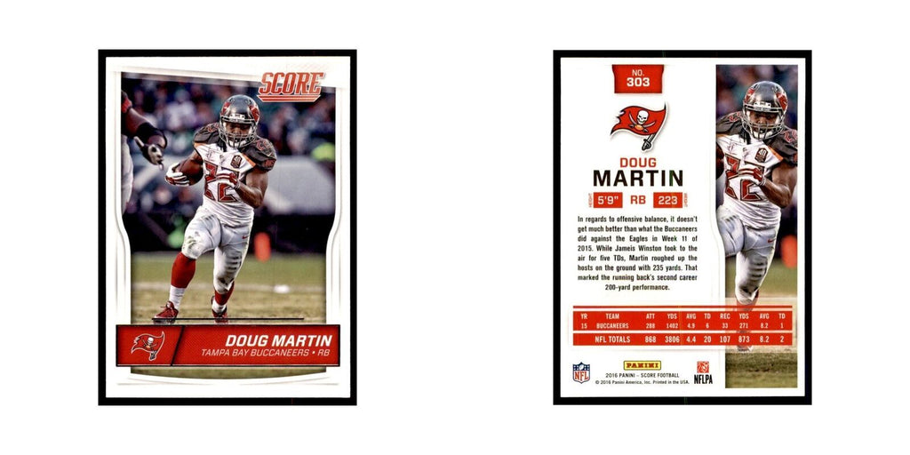 Doug Martin 2016 Score #303 Baseball Cards Football Card NM
