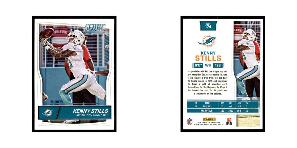 Kenny Stills 2016 Score #174 Baseball Cards Football Card NM