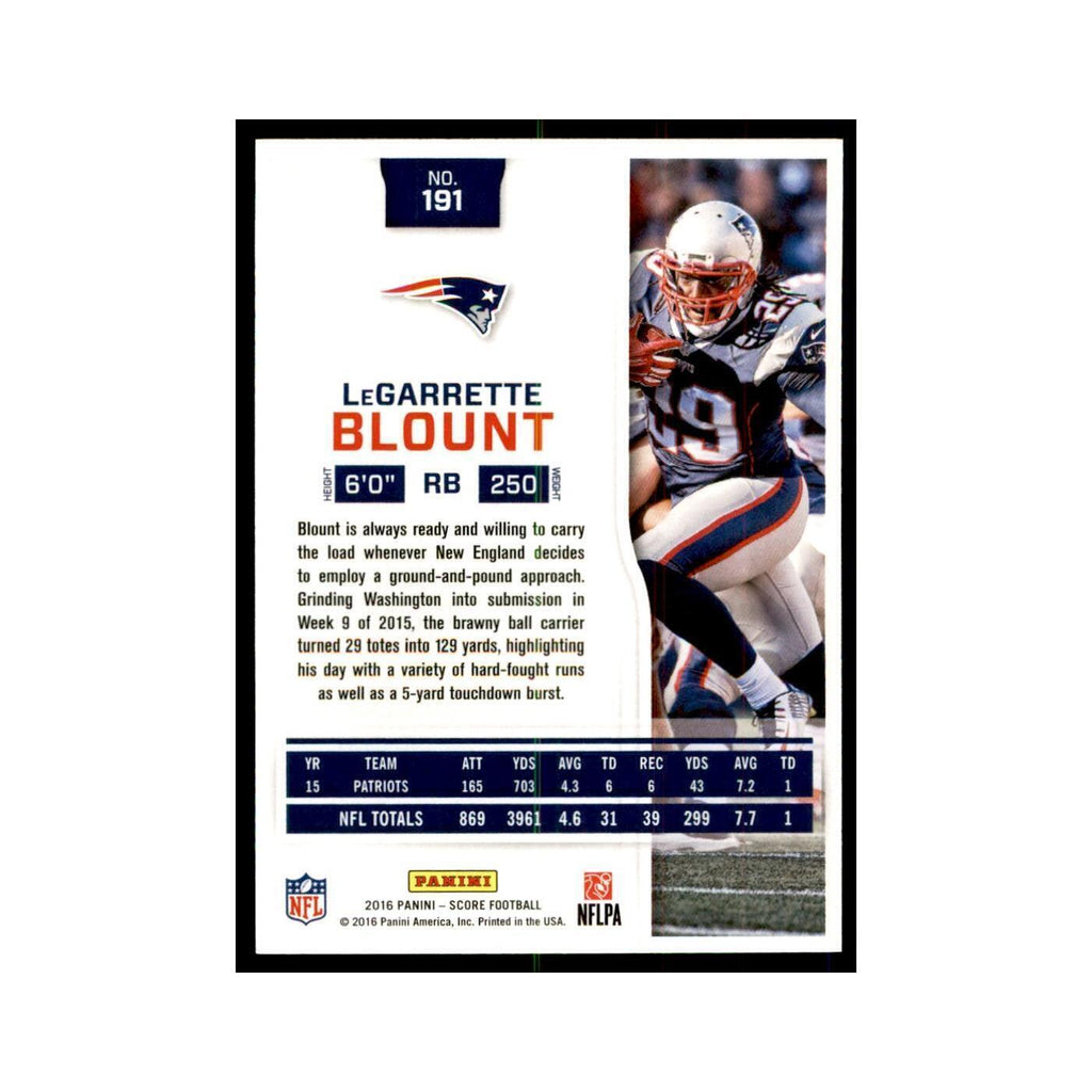 LeGarrette Blount 2016 Score #191 Baseball Cards Football Card NM