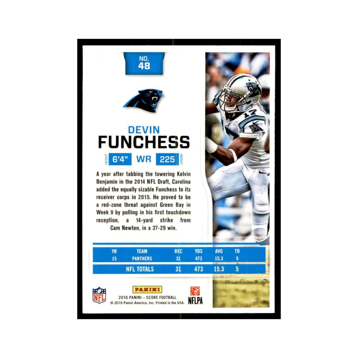 Devin Funchess 2016 Score #48 Baseball Cards Football Card NM