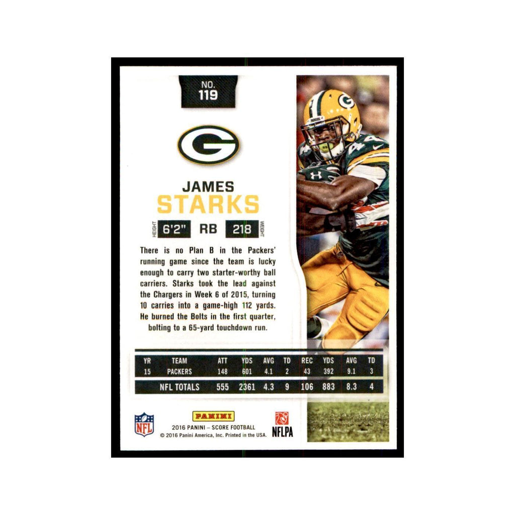 James Starks 2016 Score #119 Baseball Cards Football Card NM