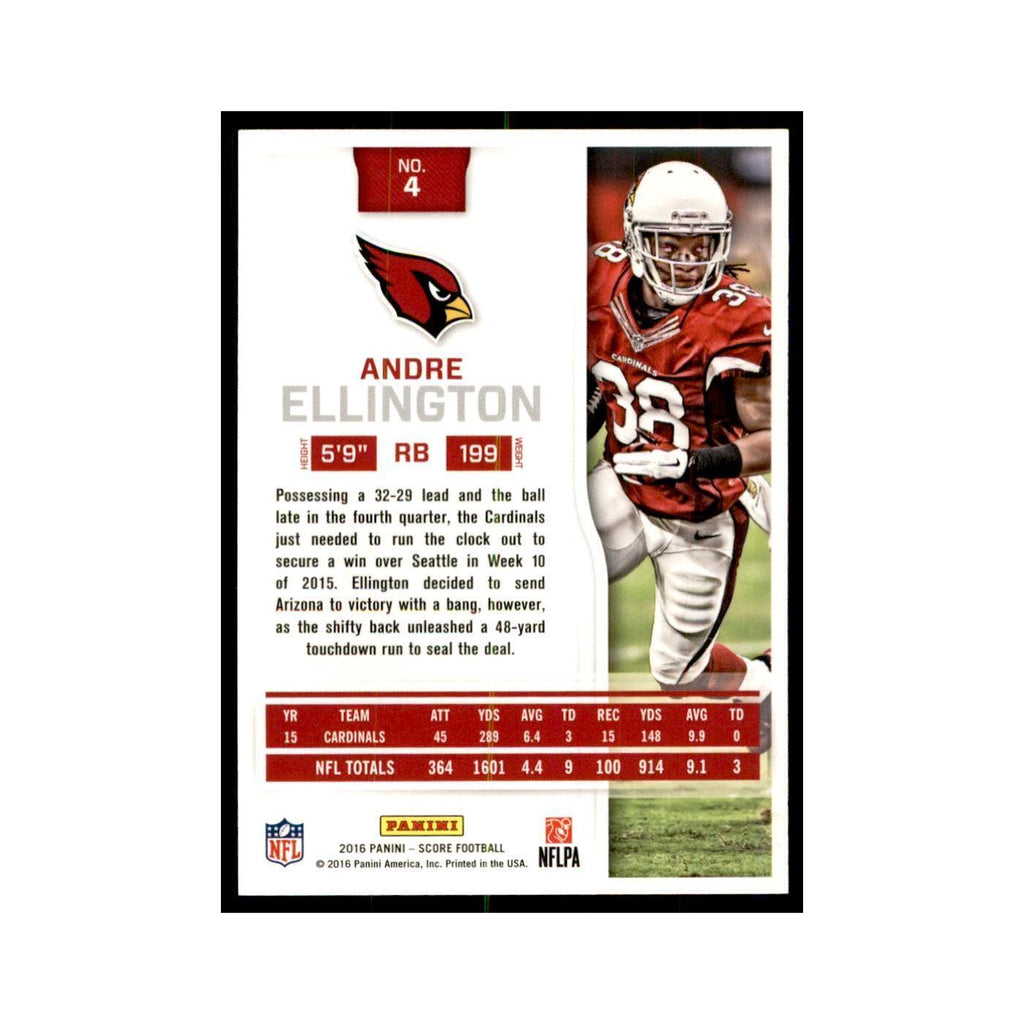 Andre Ellington 2016 Score #4 Baseball Cards Football Card NM