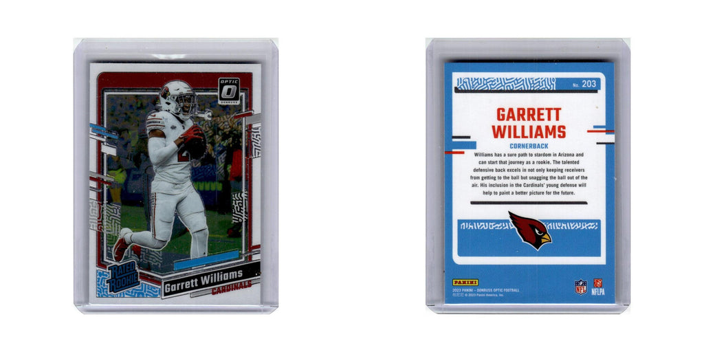 Garrett Williams Rookie 2023 Donruss Optic #203 Arizona Cardinals NM