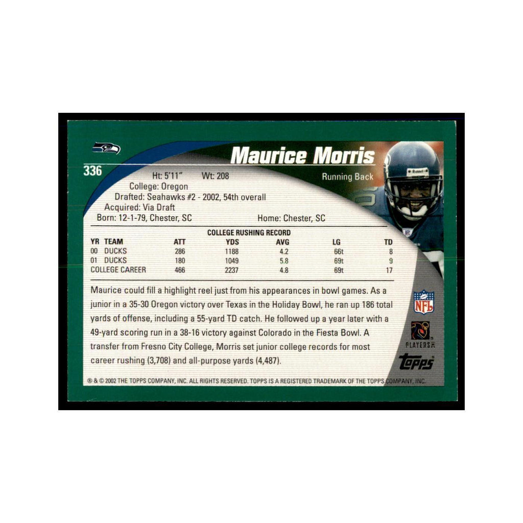 Maurice Morris 2002 Topps #336 Football Cards Football Card NM