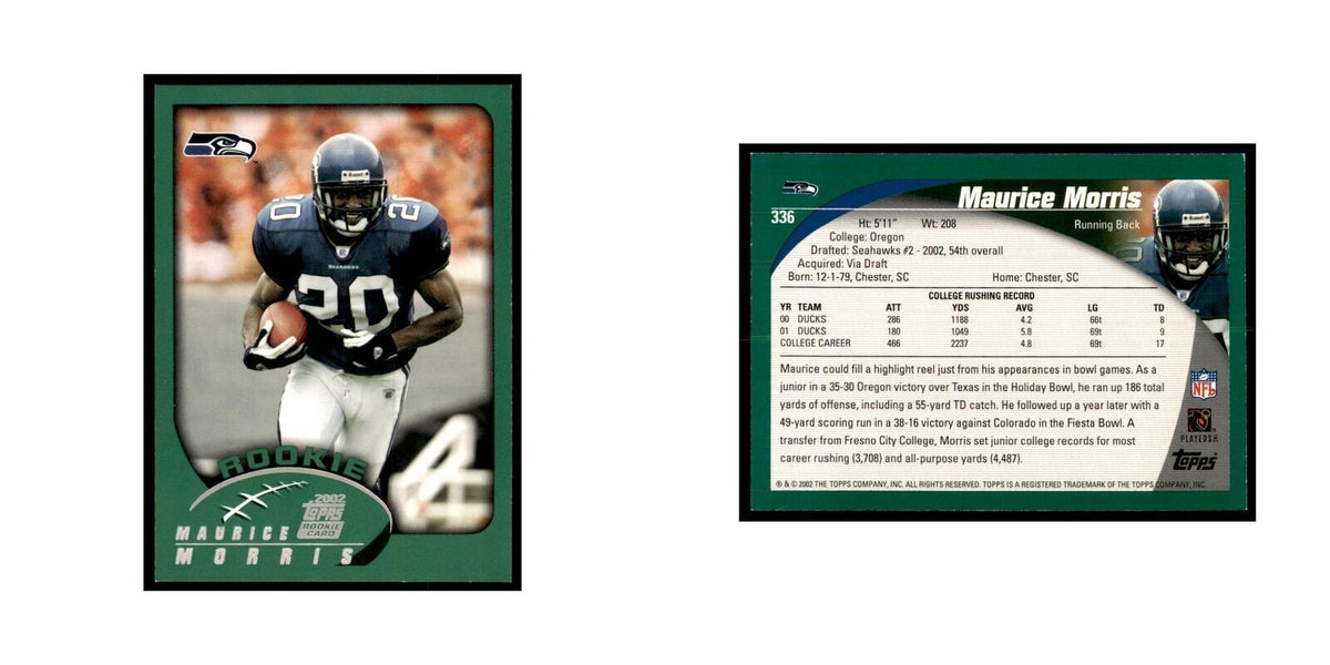 Maurice Morris 2002 Topps #336 Football Cards Football Card NM