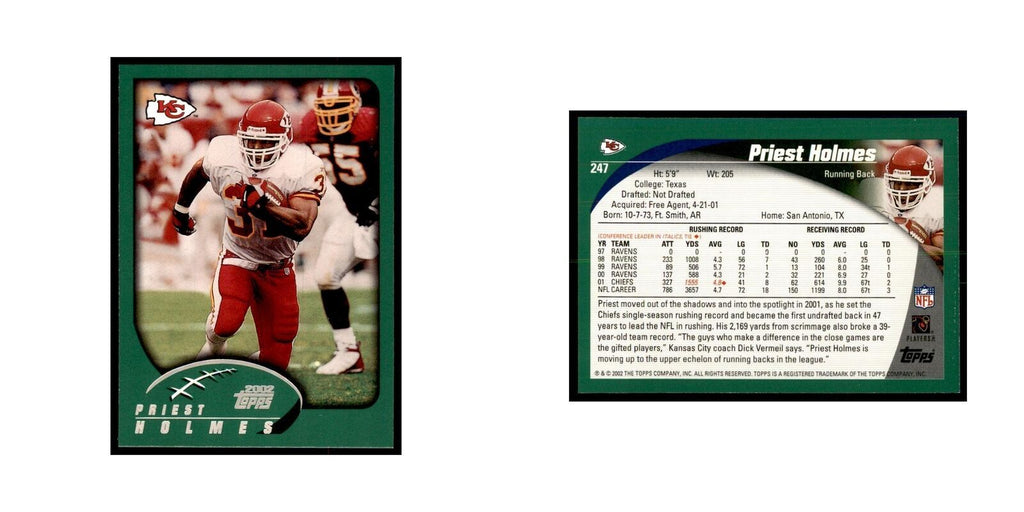 Priest Holmes 2002 Topps #247 Football Cards Football Card NM