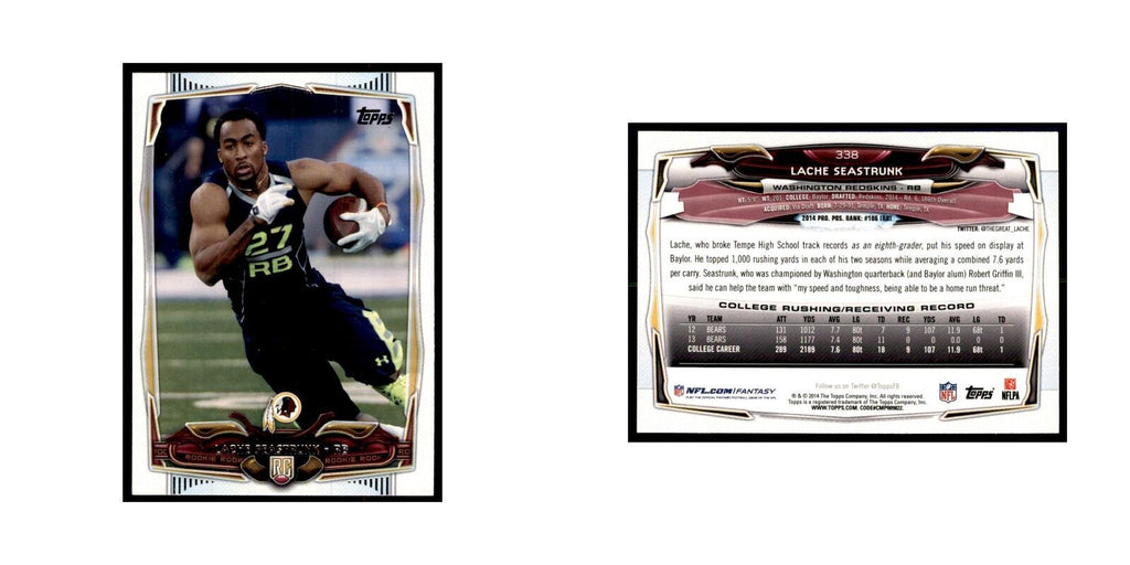 Lache Seastrunk Rookie 2014 Topps #338 Football Cards Football Card NM