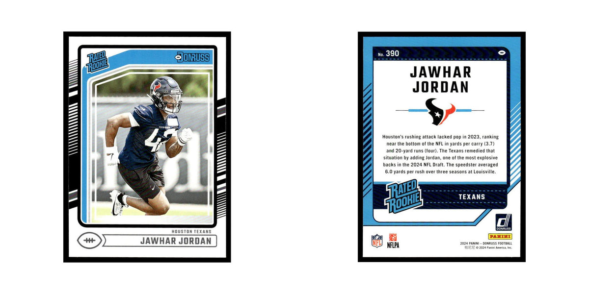 Jawhar Jordan Rookie 2024 Donruss #390 Houston Texans Football Card NM