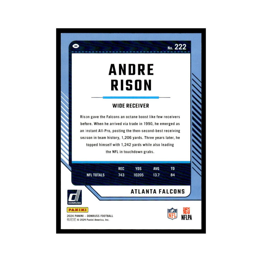 Andre Rison 2024 Donruss #222 Atlanta Falcons Football Card NM