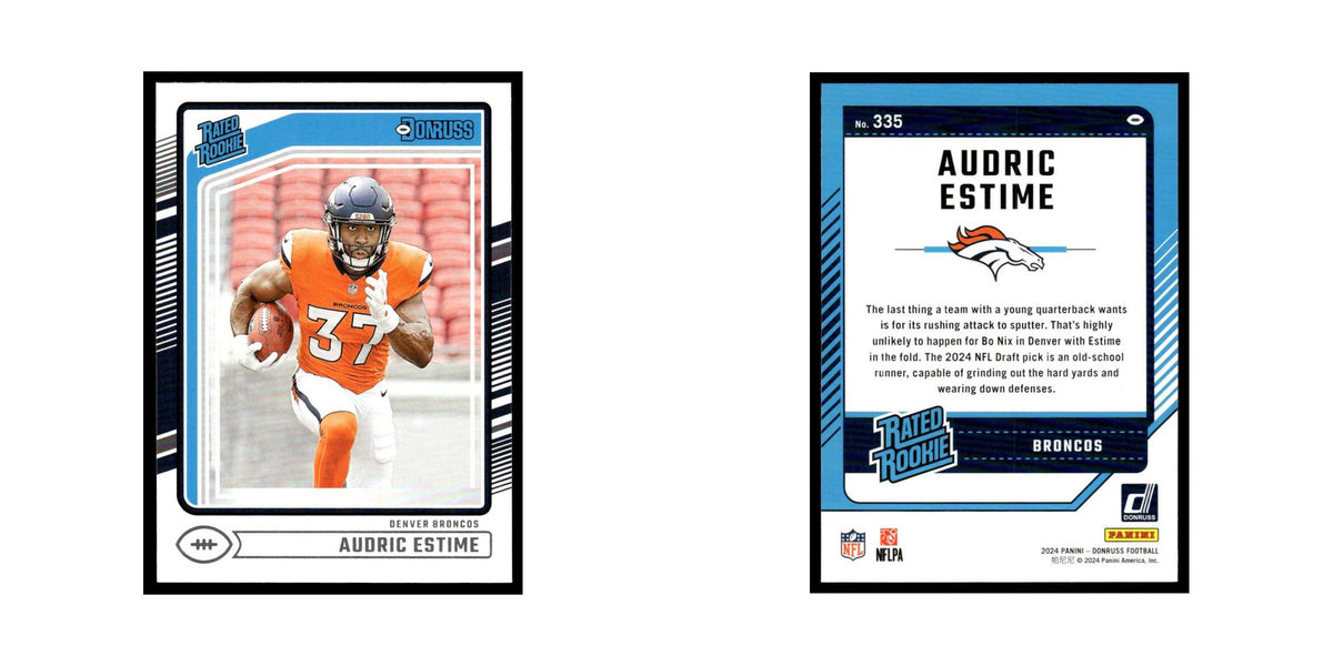 Audric Estime Rookie 2024 Donruss #335 Denver Broncos Football Card NM