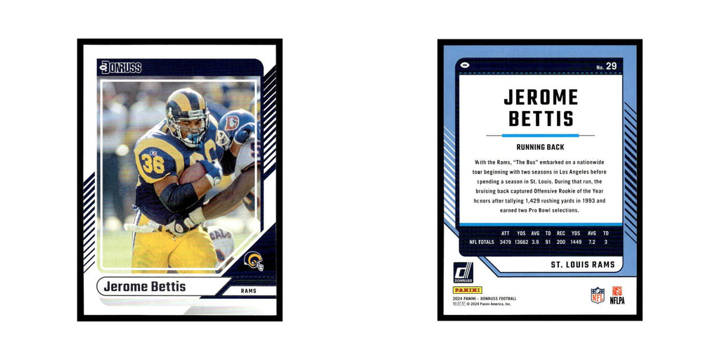 Jerome Bettis 2024 Donruss #29 Los Angeles Rams Football Card NM
