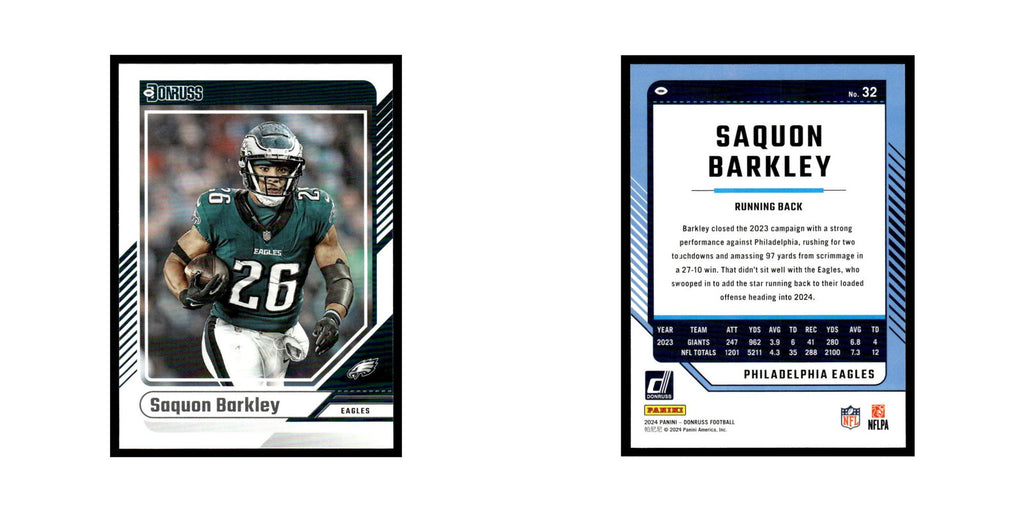 Saquon Barkley 2024 Donruss #32 Philadelphia Eagles Football Card NM