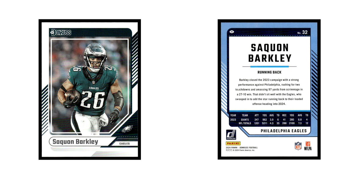 Saquon Barkley 2024 Donruss #32 Philadelphia Eagles Football Card NM