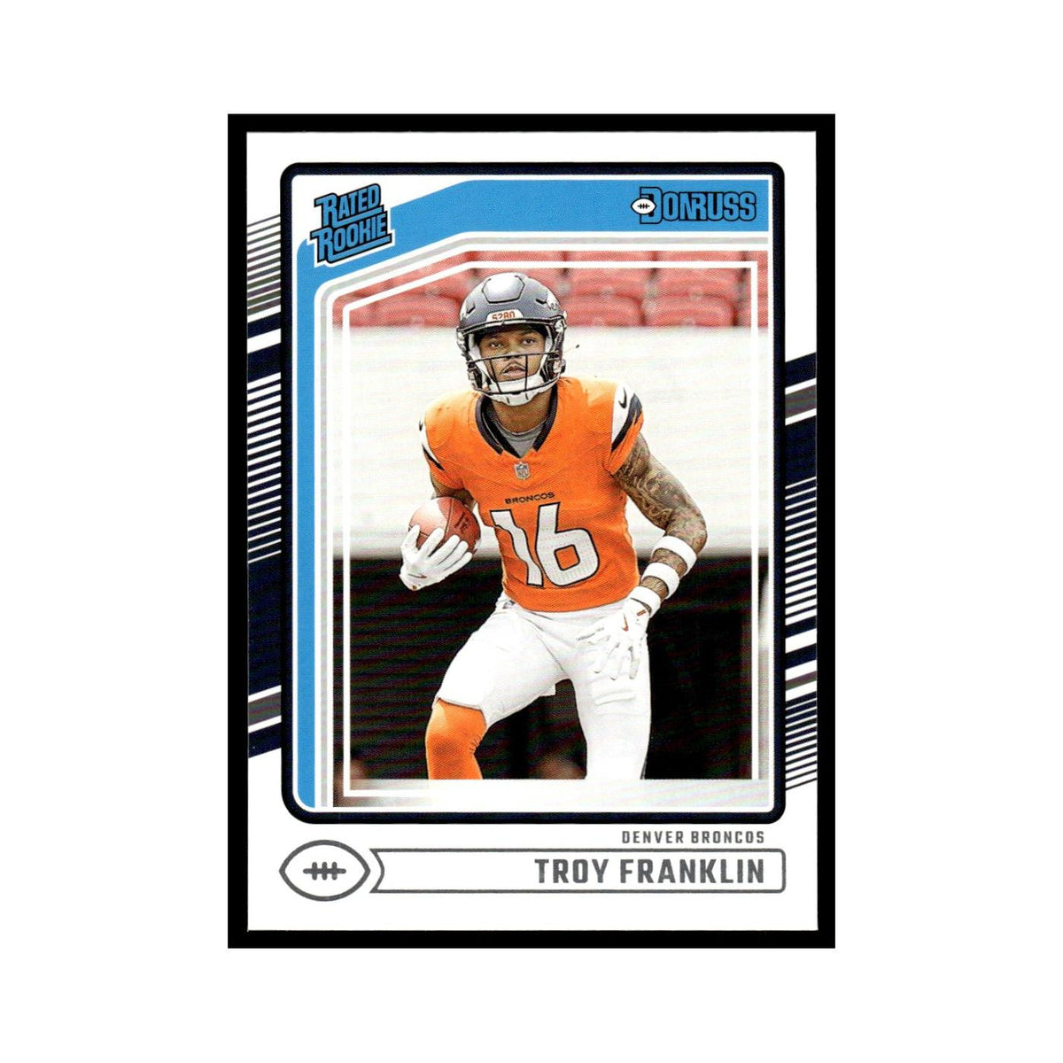 Troy Franklin Rookie 2024 Donruss #338 Denver Broncos Football Card NM