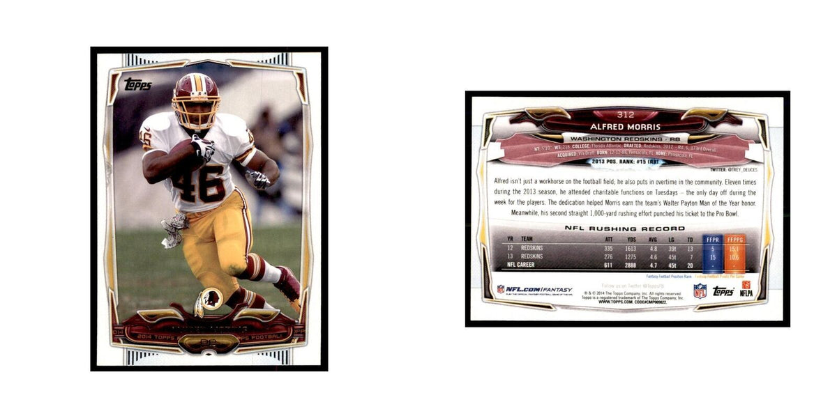 Alfred Morris 2014 Topps #312 Football Cards Football Card NM
