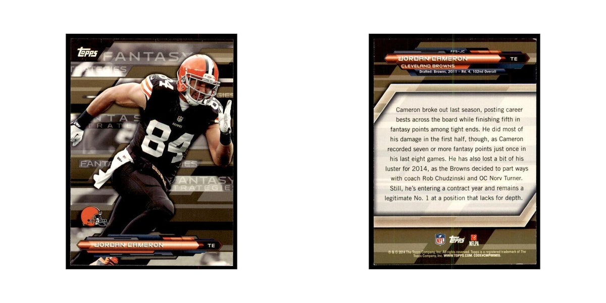 Jordan Cameron 2014 Topps #FFS-JC Football Cards Football Card NM