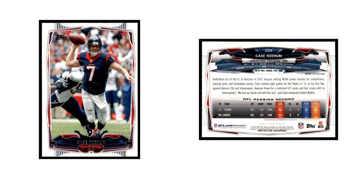 Case Keenum 2014 Topps #224 Football Cards Football Card NM