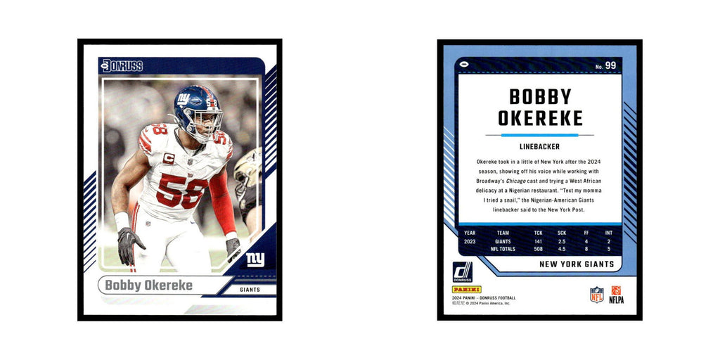 Bobby Okereke 2024 Donruss #99 New York Giants Football Card NM