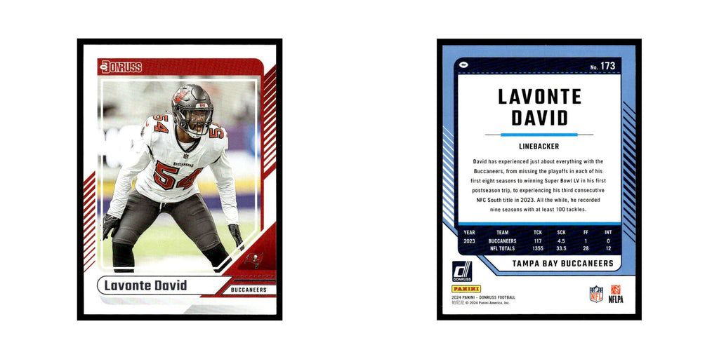 Lavonte David 2024 Donruss #173 Tampa Bay Buccaneers Football Card NM