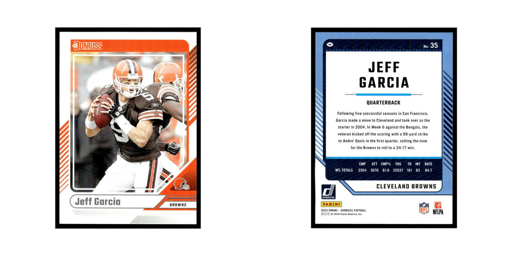 Jeff Garcia 2024 Donruss #35 Cleveland Browns Football Card NM