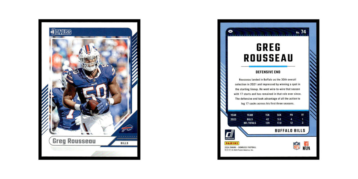 Greg Rousseau 2024 Donruss #74 Buffalo Bills Football Card NM