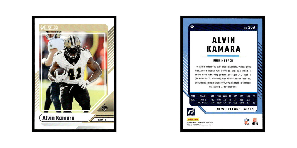 Alvin Kamara 2024 Donruss #269 New Orleans Saints Football Card NM