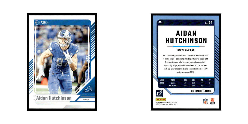 Aidan Hutchinson 2024 Donruss #94 Detroit Lions Football Card NM