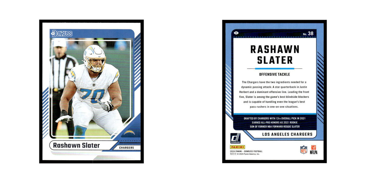 Rashawn Slater 2024 Donruss #38 Los Angeles Chargers Football Card NM