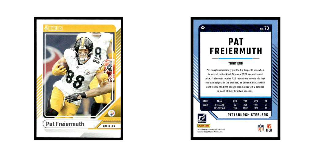 Pat Freiermuth 2024 Donruss #73 Pittsburgh Steelers Football Card NM