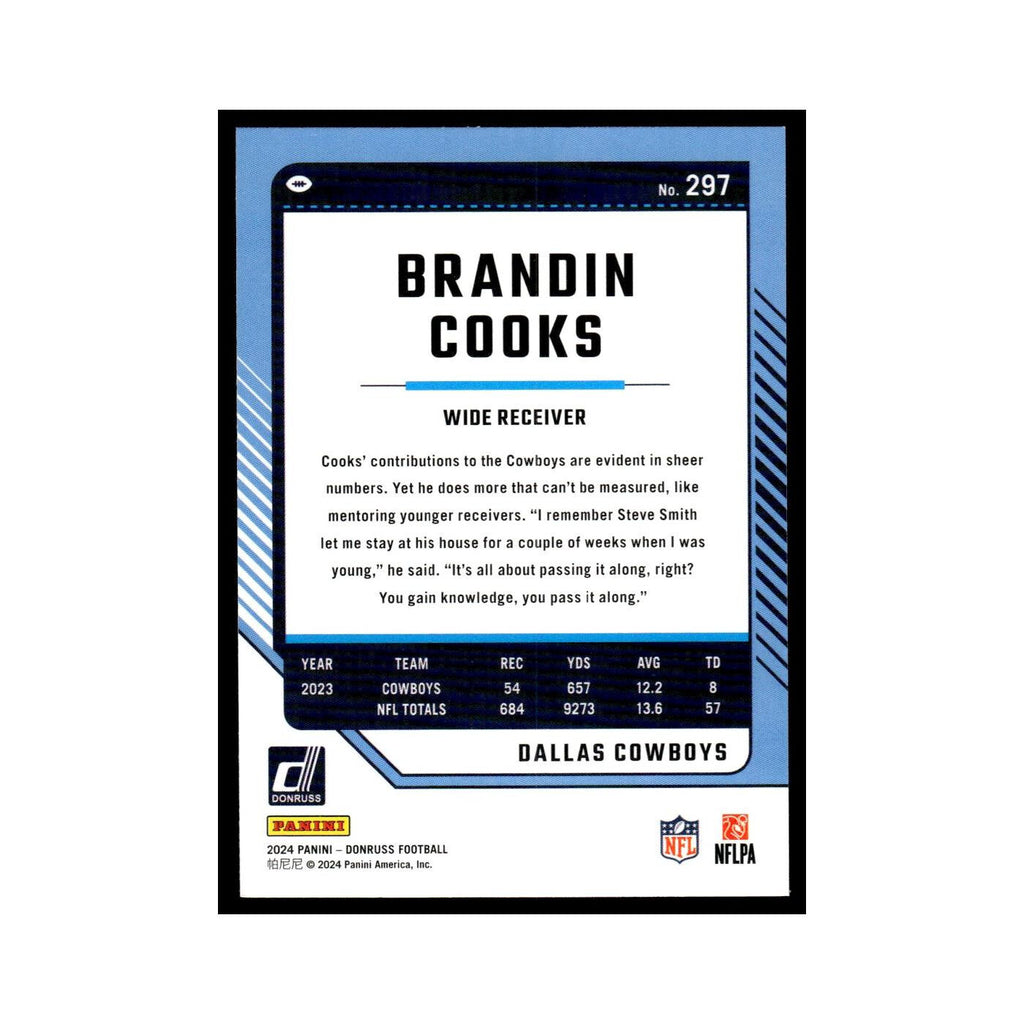 Brandin Cooks 2024 Donruss #297 Dallas Cowboys Football Card NM