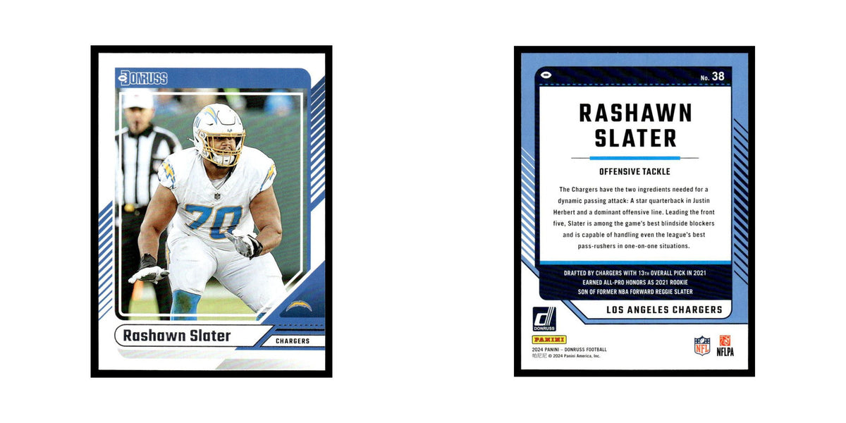 Rashawn Slater 2024 Donruss #38 Los Angeles Chargers Football Card NM