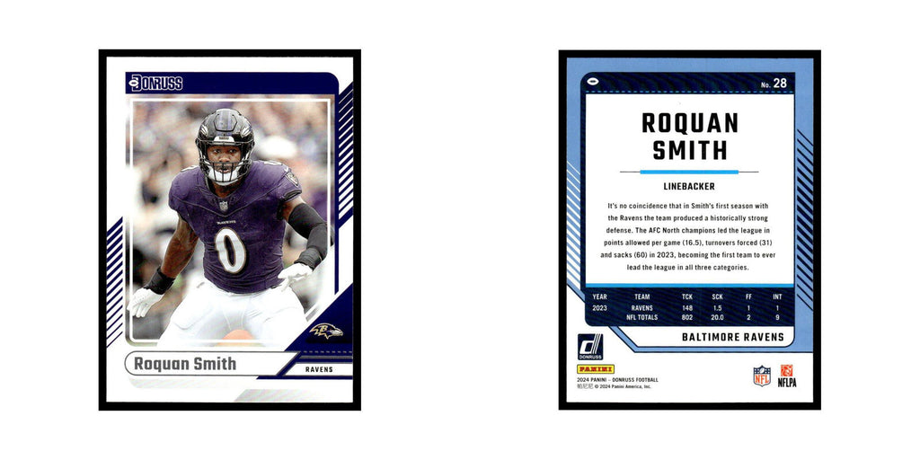 Roquan Smith 2024 Donruss #28 Baltimore Ravens Football Card NM