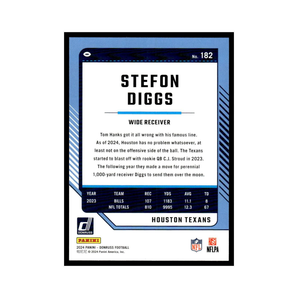 Stefon Diggs 2024 Donruss #182 Houston Texans Football Card NM