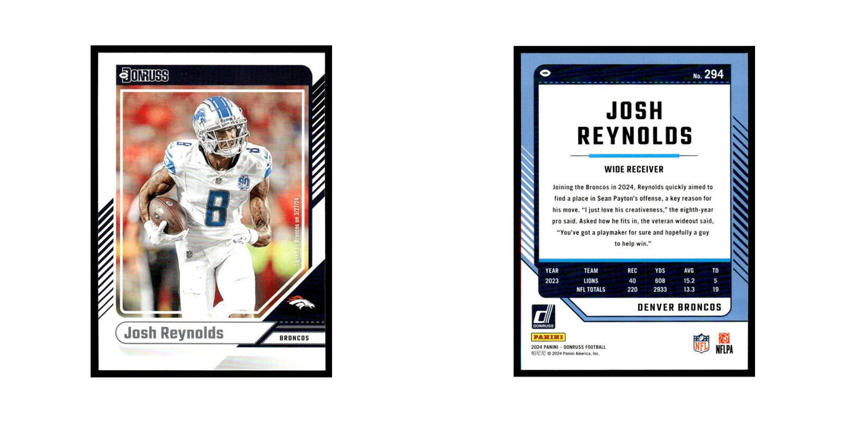 Josh Reynolds 2024 Donruss #294 Denver Broncos Football Card NM