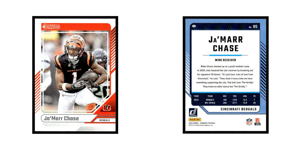 Ja'Marr Chase 2024 Donruss #95 Cincinnati Bengals Football Card NM