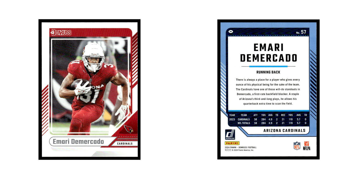 Emari Demercado 2024 Donruss #57 Arizona Cardinals Football Card NM