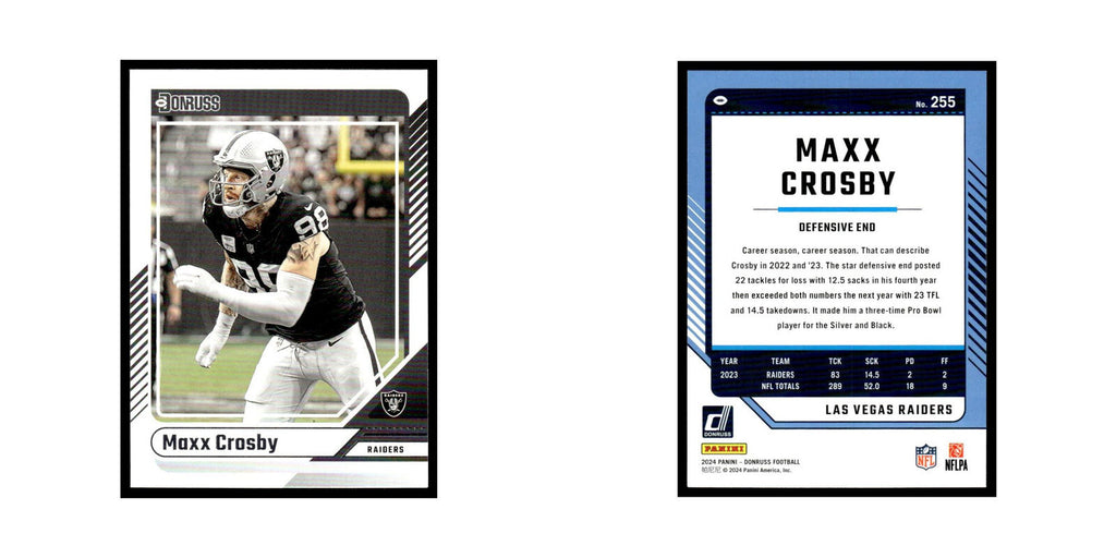 Maxx Crosby 2024 Donruss #255 Las Vegas Raiders Football Card NM