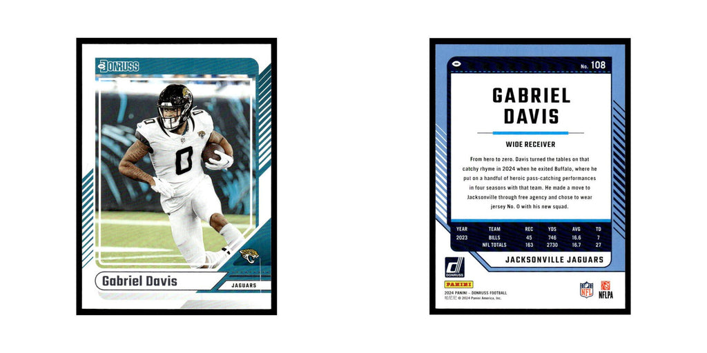 Gabriel Davis 2024 Donruss #108 Jacksonville Jaguars Football Card NM