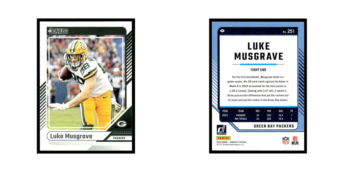 Luke Musgrave 2024 Donruss #251 Green Bay Packers Football Card NM