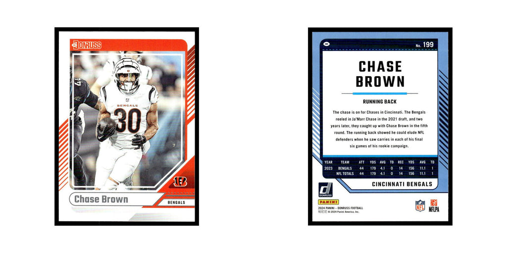 Chase Brown 2024 Donruss #199 Cincinnati Bengals Football Card NM