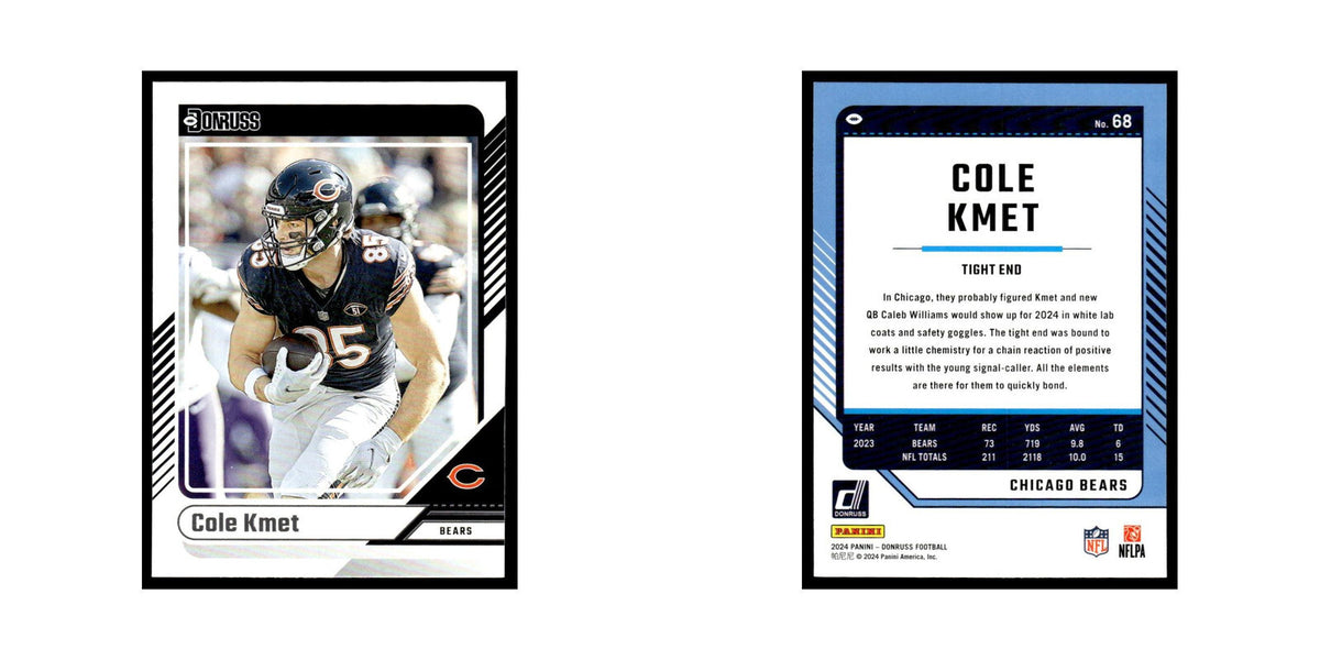 Cole Kmet 2024 Donruss #68 Chicago Bears Football Card NM