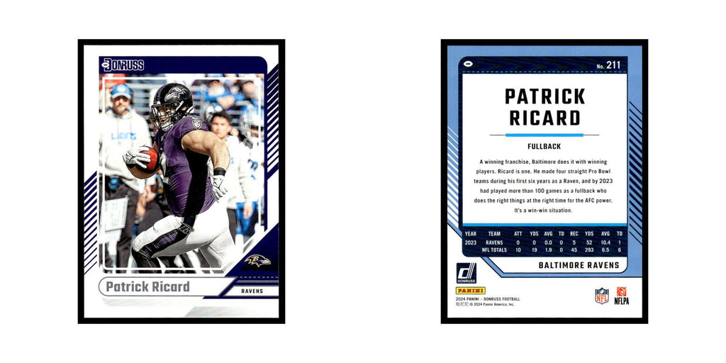 Patrick Ricard 2024 Donruss #211 Baltimore Ravens Football Card NM