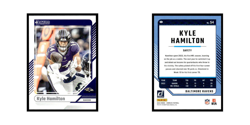 Kyle Hamilton 2024 Donruss #54 Baltimore Ravens Football Card NM